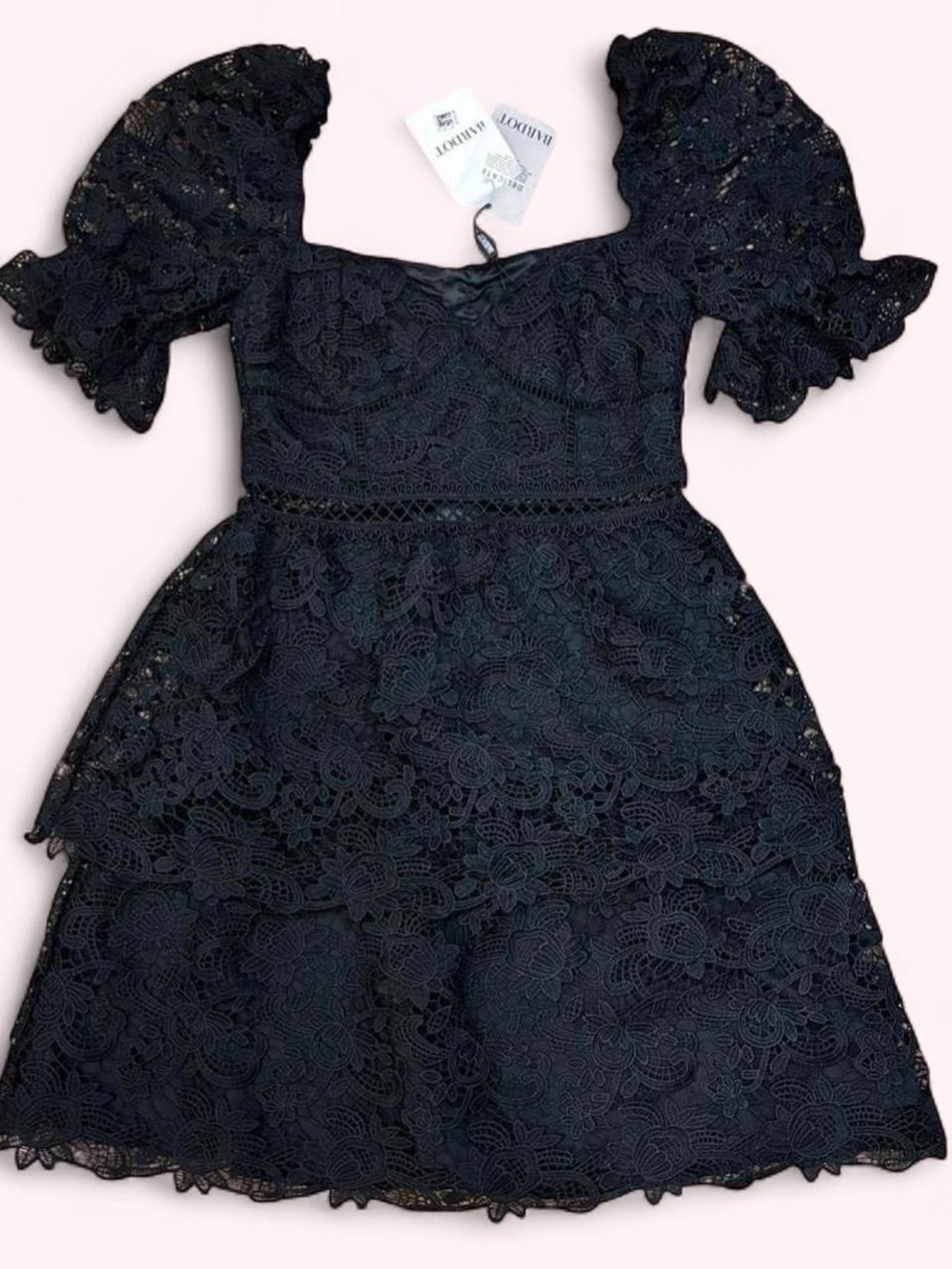 BARDOT Tiered Lace Babydoll Dress — NEW W/ TAGS